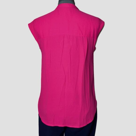 J. Crew Drapey cap-sleeve top Women's size XXS Fuchsia Dark Pink - Picture 2 of 16